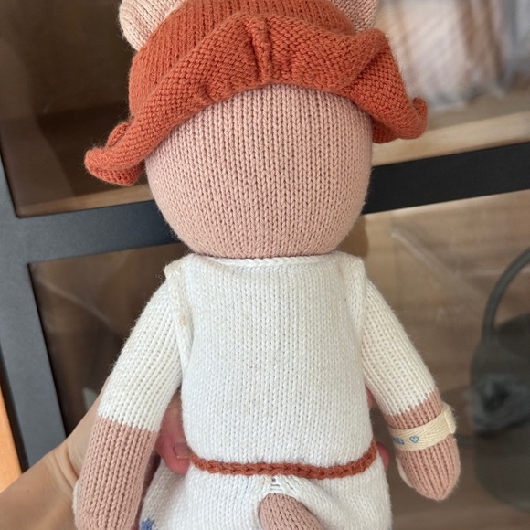 Cuddle & Kind Chelsea the Cat Knit Plush Doll Little Kitty  Cuddle + Kind Chelsea the Cat plush doll stuffed animal bucket hat baby girl